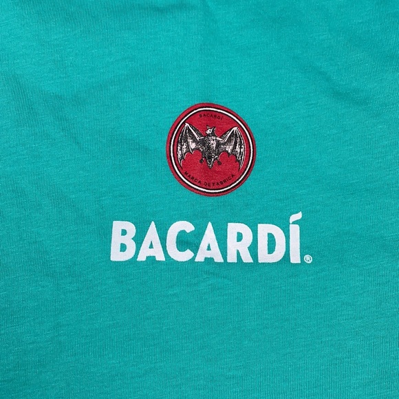 ☀️BACARDI Teal Blue Tee Shirt - Picture 4 of 6